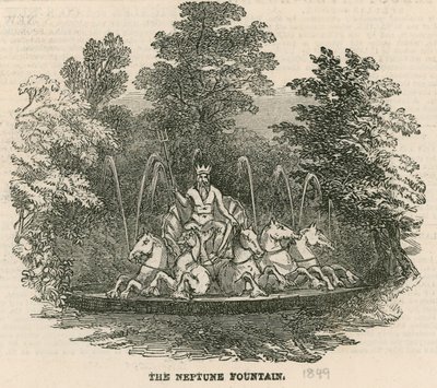 Vauxhall Gardens, London: The Neptune Fountain by English School