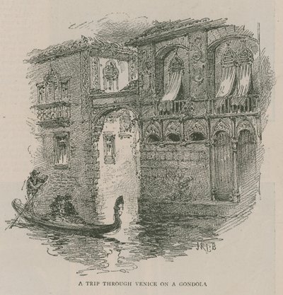 Venice in London: Sketches at Olympia - A trip through Venice on a Gondola by English School