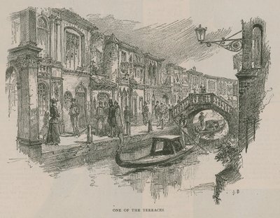 Venice in London: Sketches at Olympia - One of the Terraces by English School