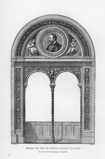 Design for End of Prince Consort Gallery (engraving) by English School
