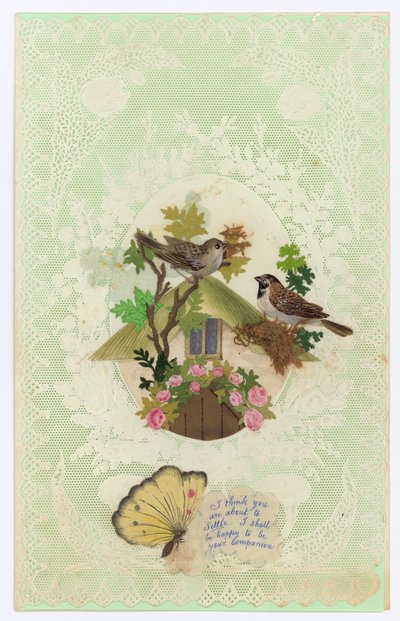 Victorian Valentine Card by English School