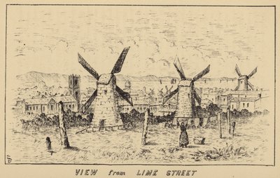 View from Lime Street (engraving) by English School