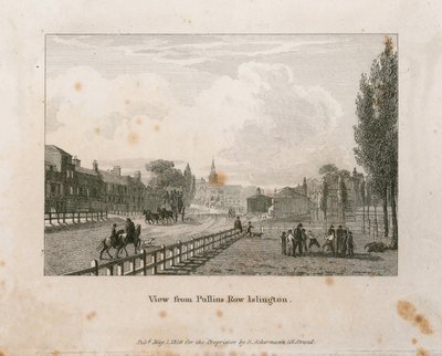 View from Pullins Row, Islington by English School