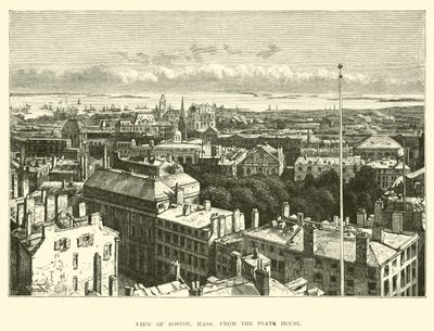 View of Boston, Massachusetts from the State House by English School