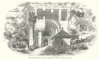 View of Cave at Karli by English School