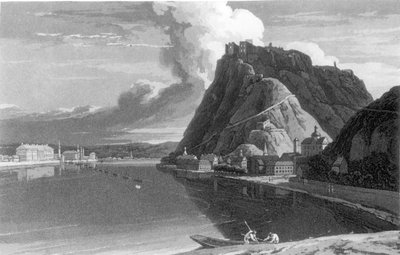 View of Ehrenbreitstein and Coblenz, from A Tour through Holland, along the Right and Left Banks of the Rhine to the South of Germany by Sir John Carr, published 1807 by English School