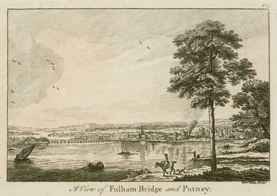 View of Fulham Bridge at Putney by English School