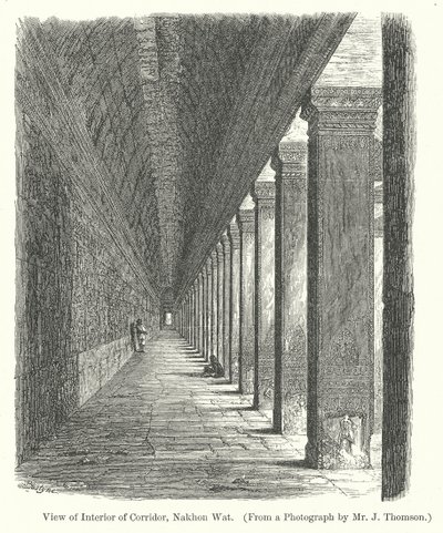 View of Interior of Corridor, Nakhon Wat by English School