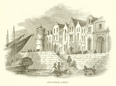 View of Leith, in 1650 by English School