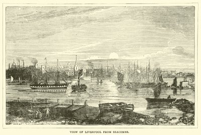 View of Liverpool from Seacombe by English School