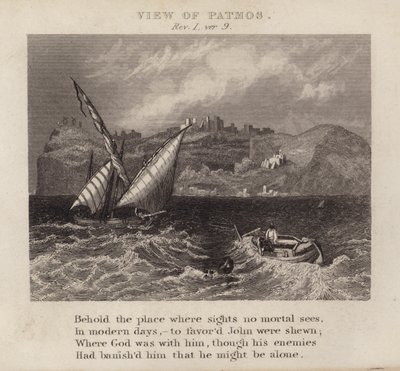 View of Patmos, Revelation I, ver 9 by English School