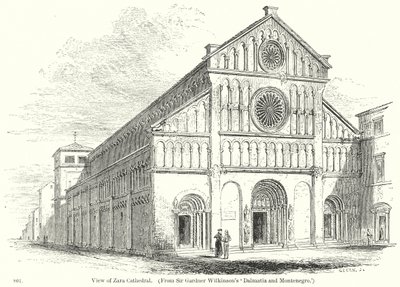 View of Zara Cathedral (engraving) by English School