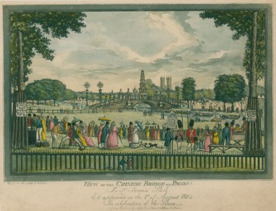 View of the Chinese Bridge and Pagoda in St James