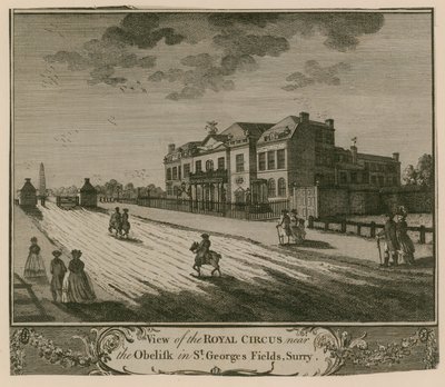 View of the Royal Circus near the Obelisk in St George