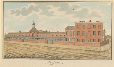 View of the Asylum in St Georges Fields by English School