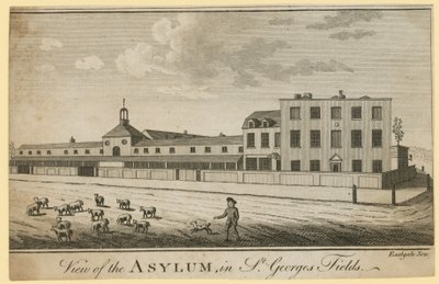 View of the Asylum in St Georges Fields by English School