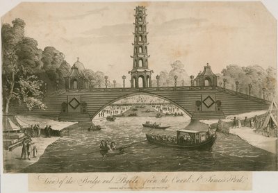View of the bridge and pagoda from the Canal, St James