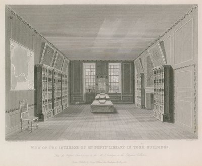 View of the Interior of Mr. Pepys Library in York Building by English School