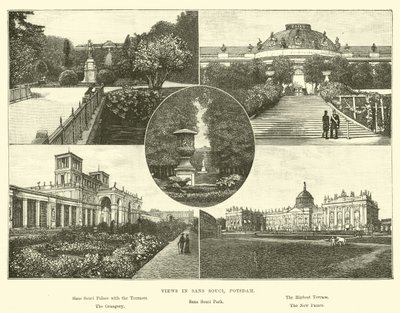 Views in Sans Souci, Potsdam by English School
