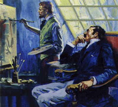 Vincent Van Gogh lived with his brother at a studio in Montmartre by English School