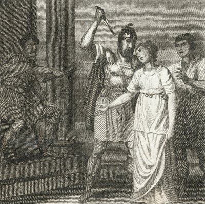 Virginius Killing His Daughter to Deliver Her from the Power of Appius by English School