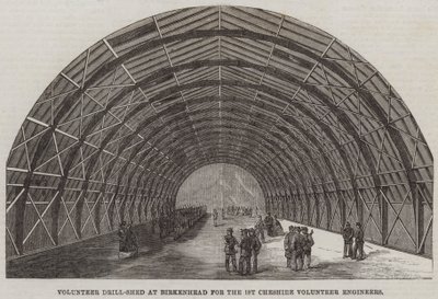 Volunteer Drill-Shed at Birkenhead for the 1st Cheshire Volunteer Engineers by English School