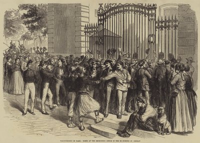 Volunteering in Paris, Scene at the Recruiting Office in the St Dominic, St German by English School