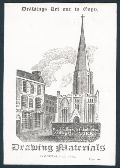 W Alexander & Son, booksellers and stationers by English School