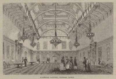 Waterloo Gallery, Windsor Castle by English School
