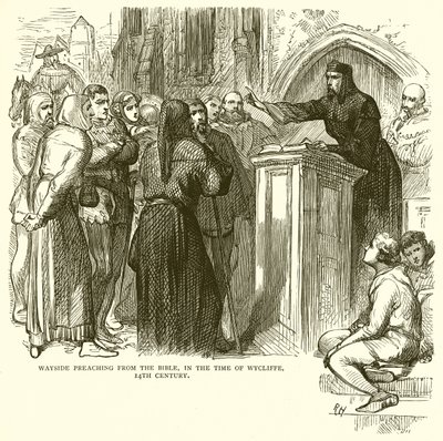 Wayside Preaching from the Bible, in the Time of Wycliffe, 14th Century by English School
