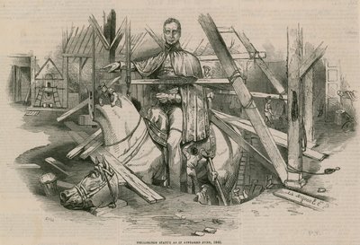 Wellingtons statue as it appeared in June 1846 by English School