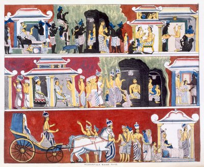 Wessantara Rajah, Part II, from The History and Doctrine of Buddhism by Edward Upham, 1829 by English School