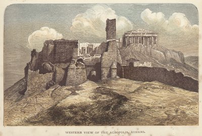 Western View of the Acropolis, Athens by English School