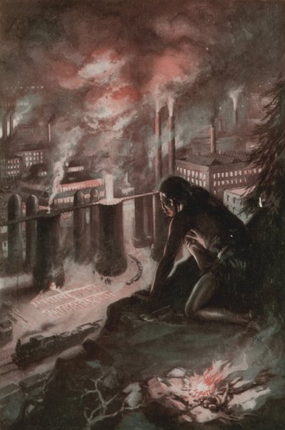 What the First Man Saw in the Fire by English School