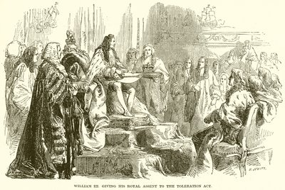 William III Giving His Royal Assent to the Toleration Act by English School