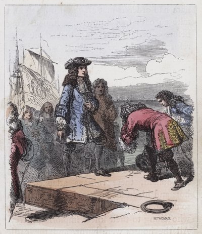 William of Orange Landing at Torbay by English School