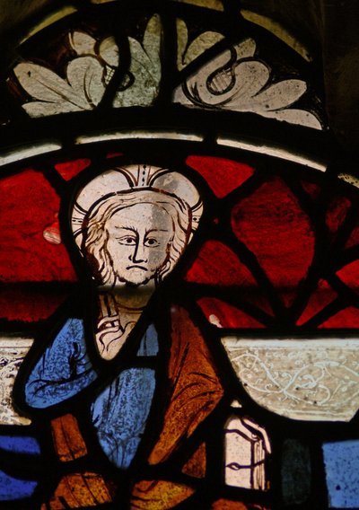 Window depicting Christ in Majesty by English School
