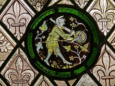 Labours of the Months - Man Scaring Birds by English School