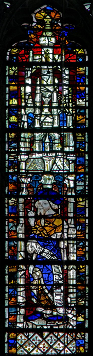 Window depicting a Prophet with scroll by English School