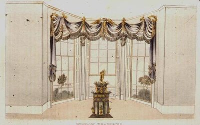 Window Draperies, Plate 113 from Ackermann