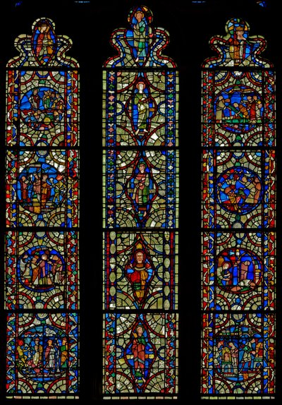 North Eastern Window with Reset Panels by English School