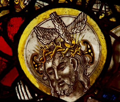 Window depicting Christ - from the Trinity panel by English School