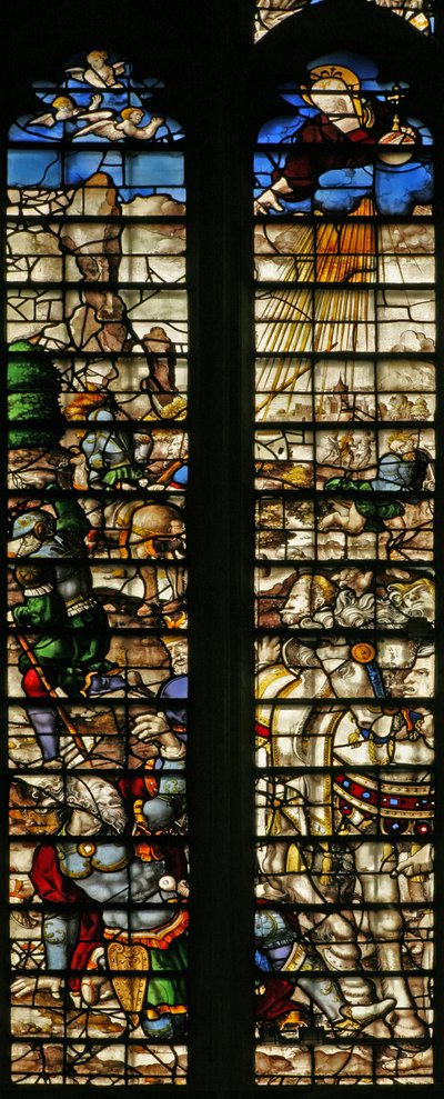 Window w22 depicting the Conversion of St Paul by English School
