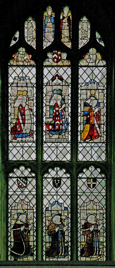 Window w3 depicting the third window from the east end of the north aisle by English School