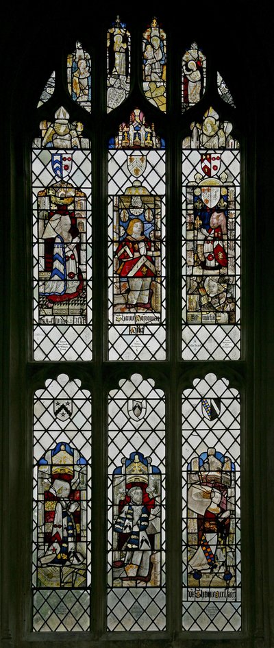 Window w7 depicting second window from the east end of the north aisle by English School