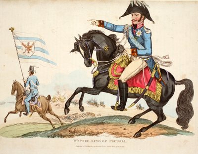 Wm Fred. King of Prussia, Illustration from An Historical Account of the Battle of Waterloo by William Mudford, 1816 by English School