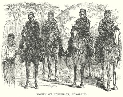 Woman on Horseback, Honolulu by English School
