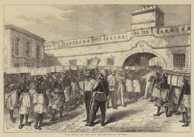 Women leaving Cape Coast Castle with Provisions for the Troops by English School