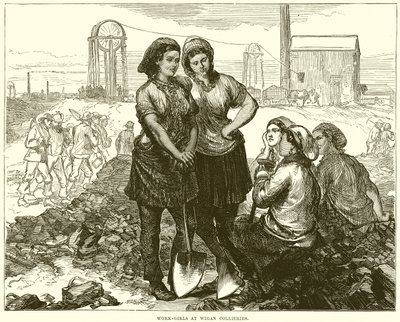 Work-Girls at Wigan Collieries by English School