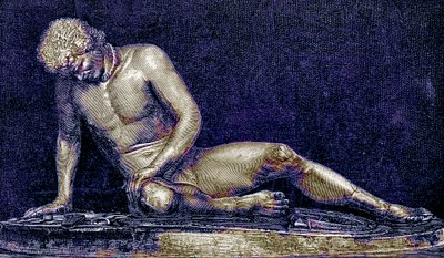 Wounded Gaul, Illustration from History of Rome by Victor Duruy, Published 1884 by English School